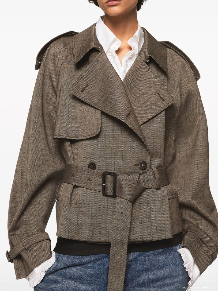 Affordable Stella Wales of McCartney Women jacket Prince check-print 0803